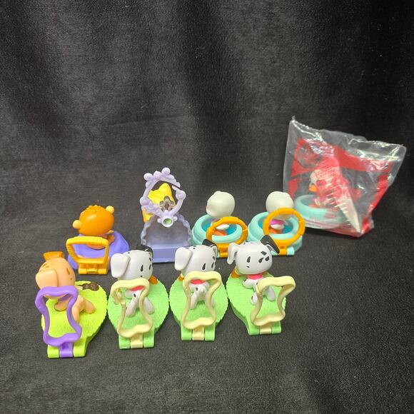 Hasbro LPS McDonald's Little Pet Shop Swan Dog Cat Figures w Keychain Ring Clip - Picture 5 of 12